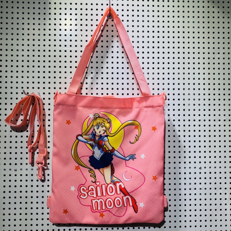 sailormoon Double-sided color picture canvas shoulder bag storage bag 33X32cm