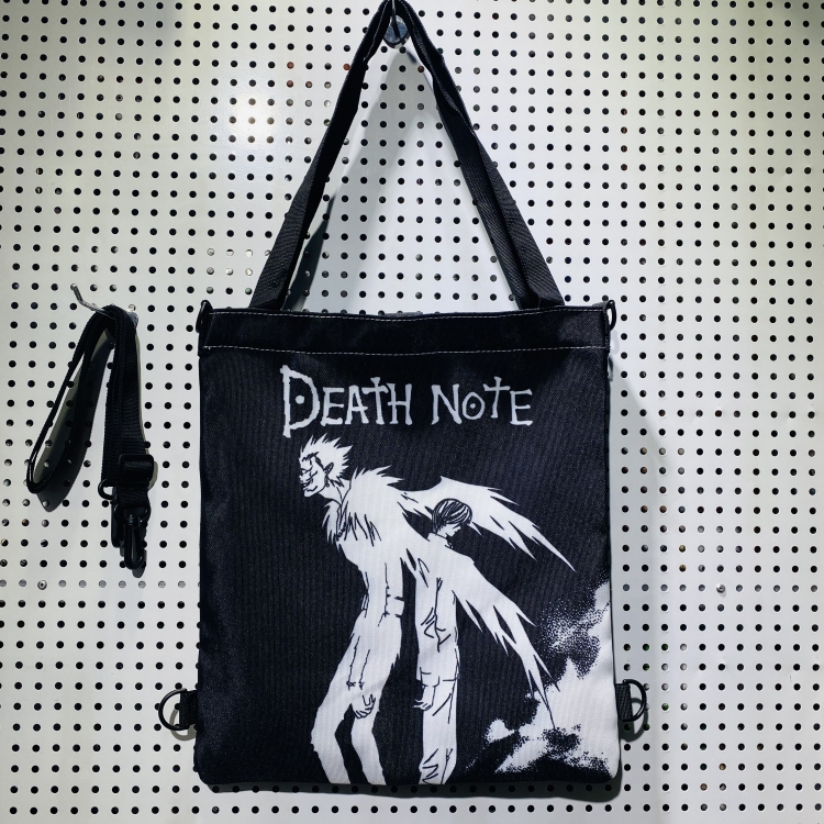 Death note Double-sided color picture canvas shoulder bag storage bag 33X32cm