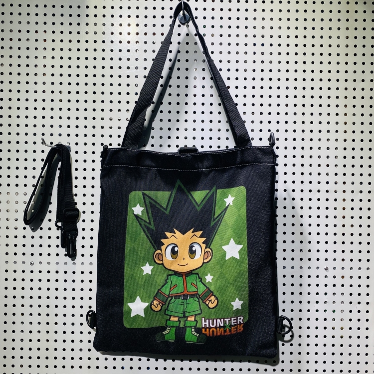 HunterXHunter Double-sided color picture canvas shoulder bag storage bag 33X32cm