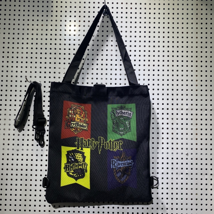 Harry Potter Double-sided color picture canvas shoulder bag storage bag 33X32cm