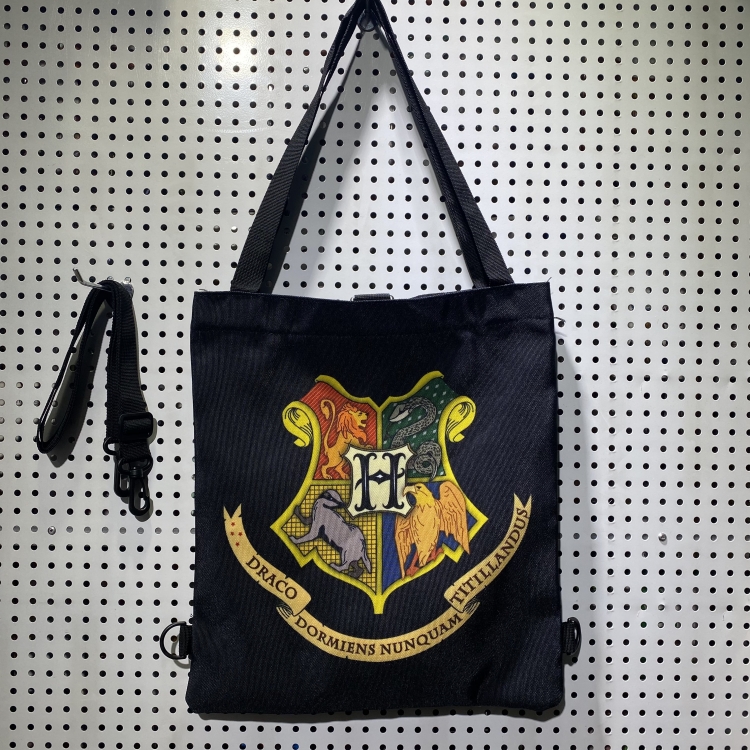 Harry Potter Double-sided color picture canvas shoulder bag storage bag 33X32cm