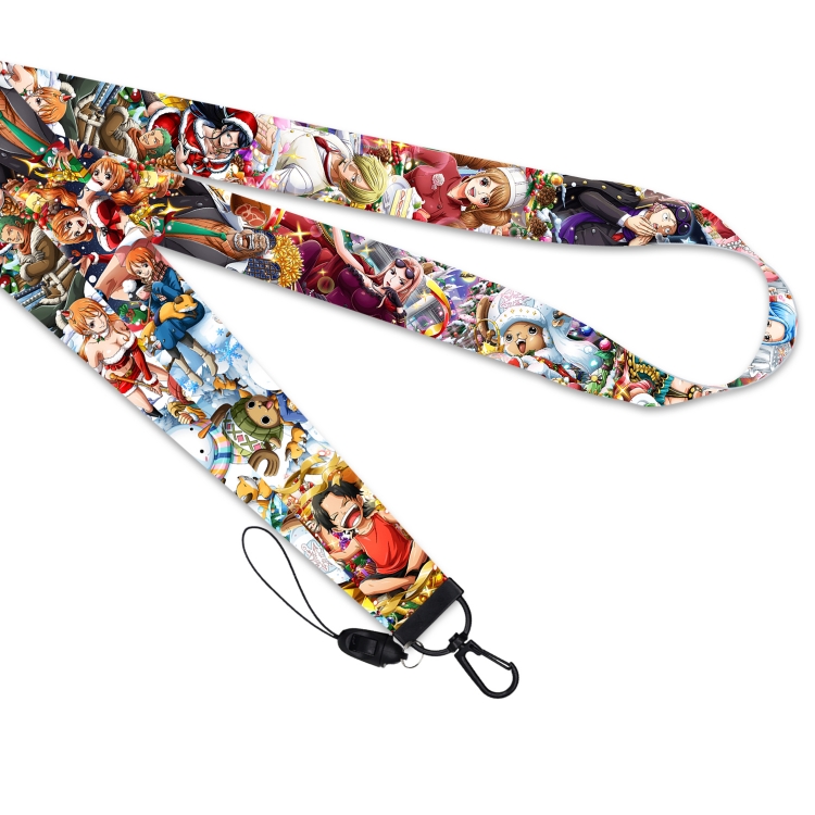 One Piece Black buckle long mobile phone lanyard 45cm price for 10 pcs
