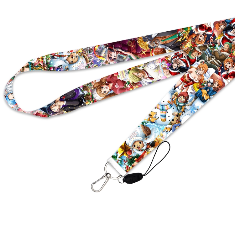 One Piece Silver buckle long mobile phone lanyard 45cm price for 10 pcs