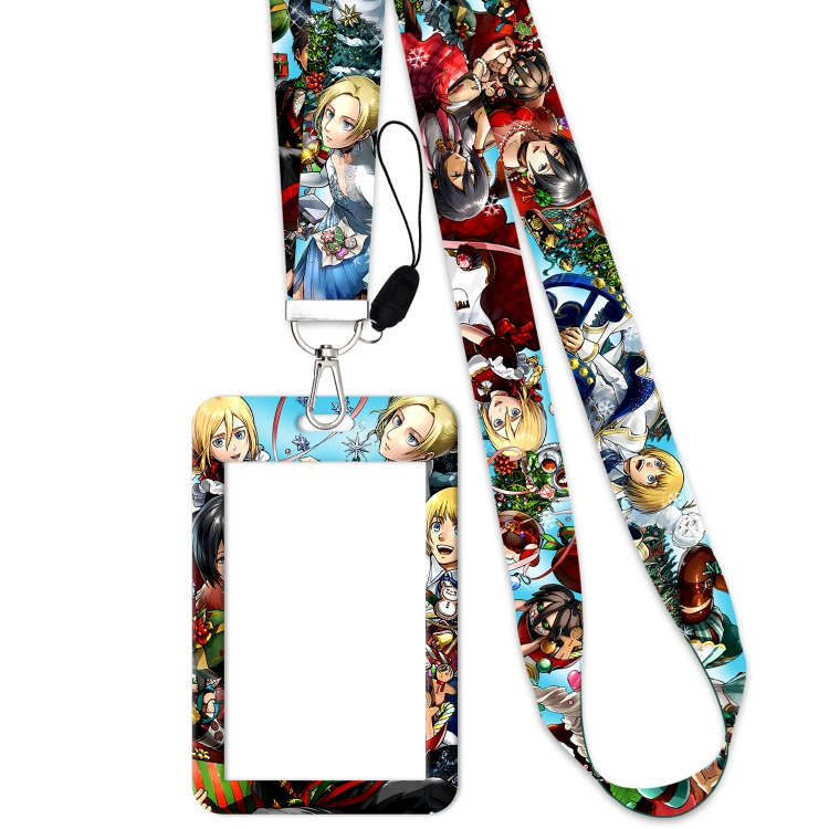 Shingeki no Kyojin  Silver Button Anime Long Strap + Card Sleeve 2-Piece Set 45cm price for 2 pcs