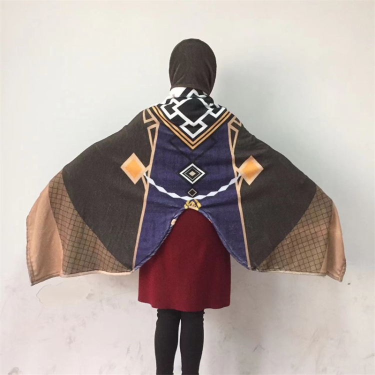 Genshin Impact Full color COS kimono flannel cloak jacket 1X1.7M