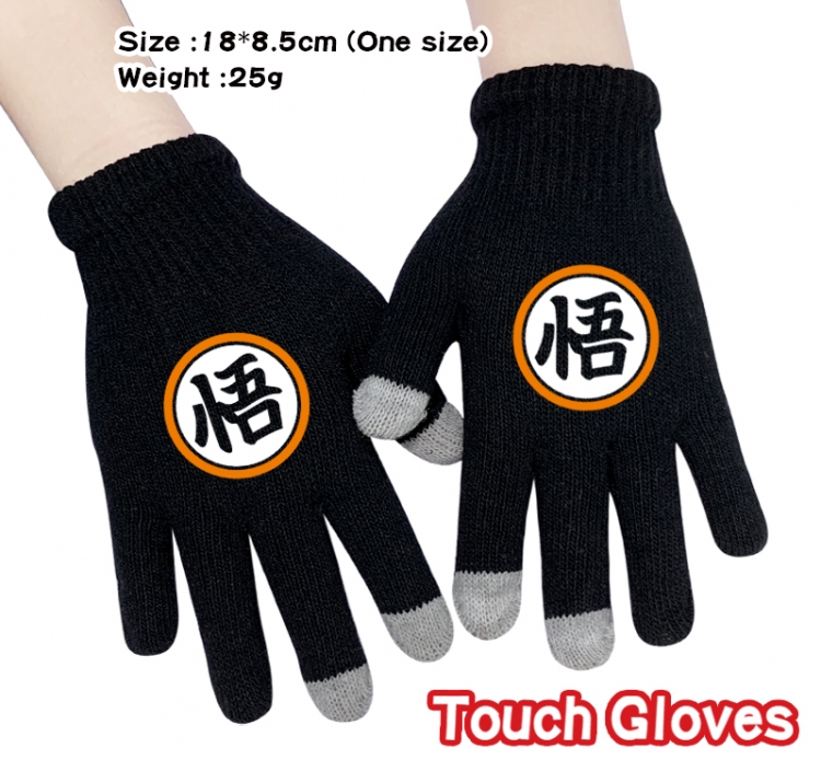 DRAGON BALL Anime knitted full finger gloves 18X8.5CM