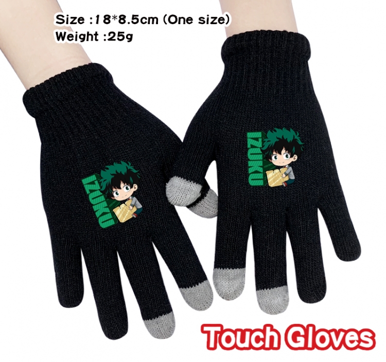 My Hero Academia  Anime knitted full finger gloves 18X8.5CM