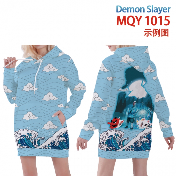 Demon Slayer Kimets Full color printed hooded long sweater from XS to 4xl  MQY-1015