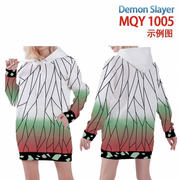 Demon Slayer Kimets Full color printed hooded long sweater from XS to 4xl   MQY-1005