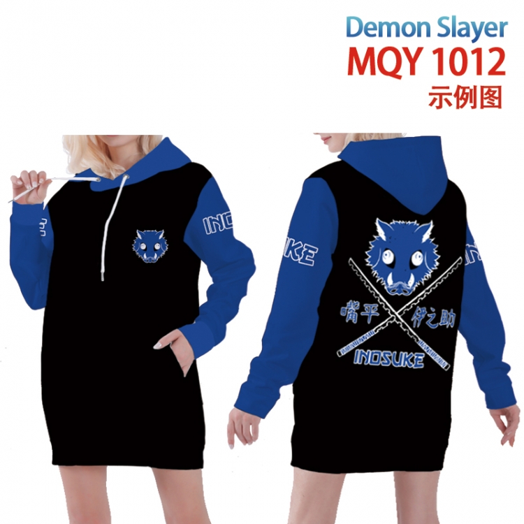 Demon Slayer Kimets Full color printed hooded long sweater from XS to 4xl  MQY-1012