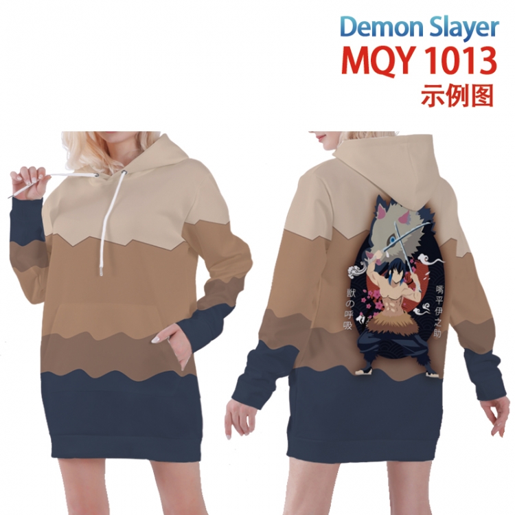Demon Slayer Kimets Full color printed hooded long sweater from XS to 4xl  MQY-1013