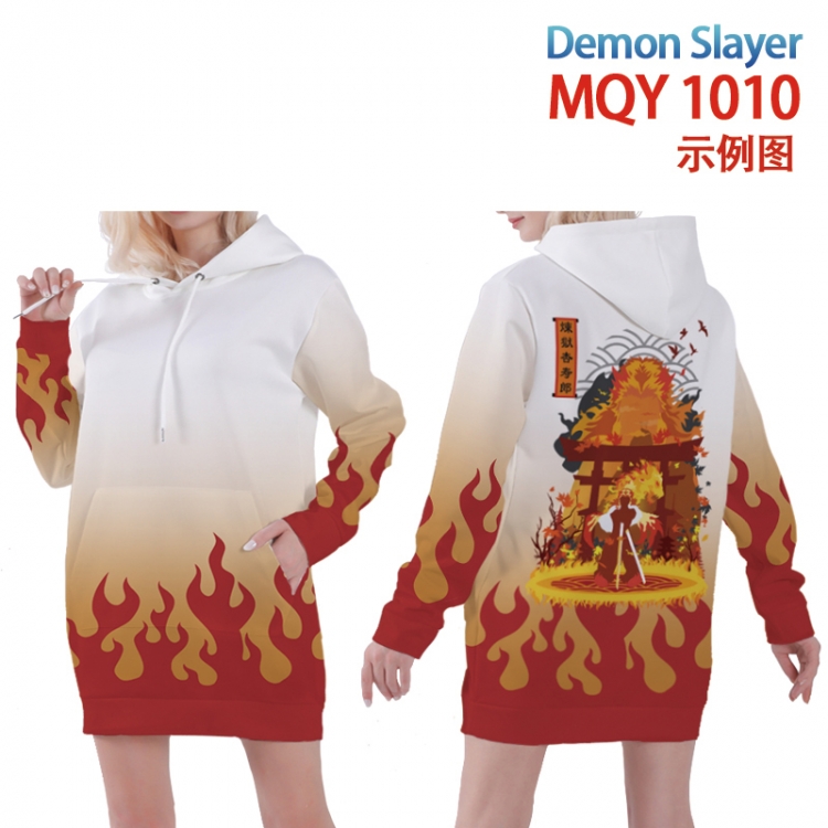 Demon Slayer Kimets Full color printed hooded long sweater from XS to 4xl MQY-1010