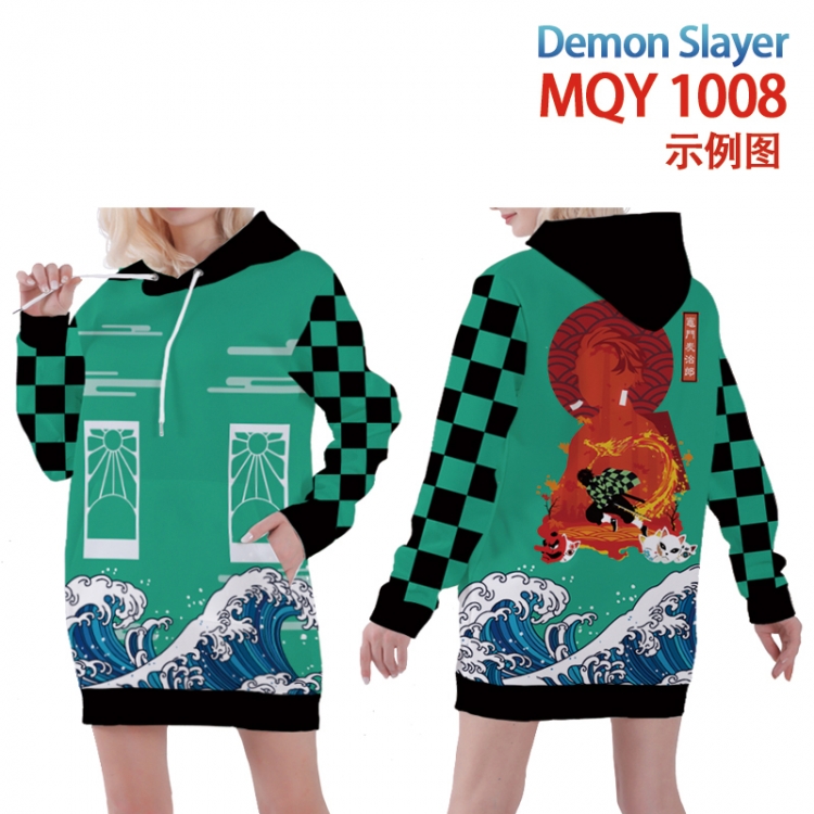 Demon Slayer Kimets Full color printed hooded long sweater from XS to 4xl  MQY-1008
