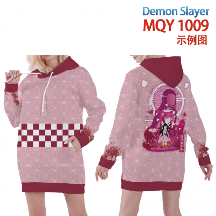 Demon Slayer Kimets Full color printed hooded long sweater from XS to 4xl   MQY-1009