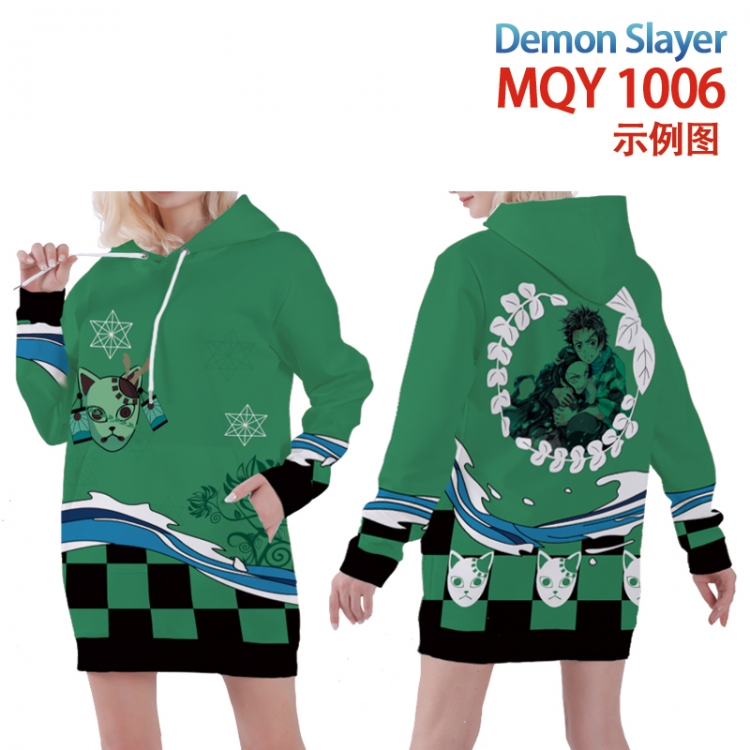 Demon Slayer Kimets Full color printed hooded long sweater from XS to 4xl  MQY-1006