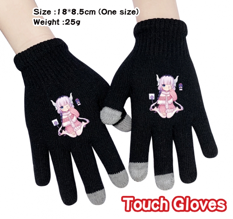 Miss Kobayashis Dragon Maid Anime knitted full finger gloves 18X8.5CM