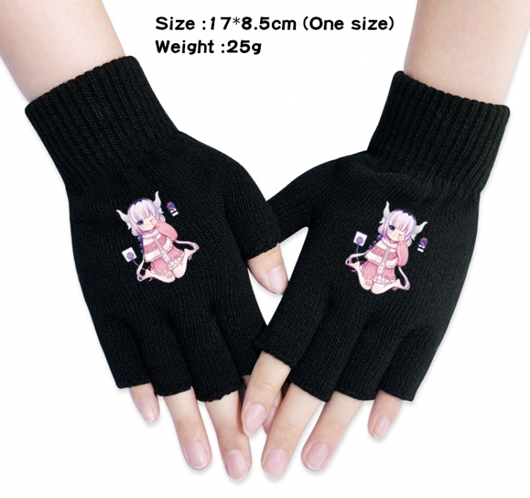 Miss Kobayashis Dragon Maid Anime knitted half finger gloves 17x8.5cm