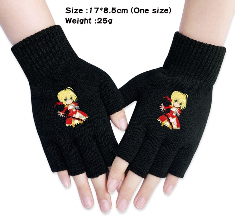 Fate/Grand Order  Anime knitted half finger gloves 17x8.5cm