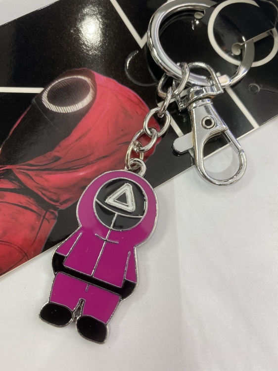 Squid game  peripheral metal keychain pendant style A price for 5 pcs