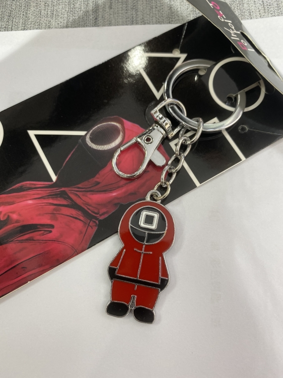 Squid game  peripheral metal keychain pendant price for 5 pcs