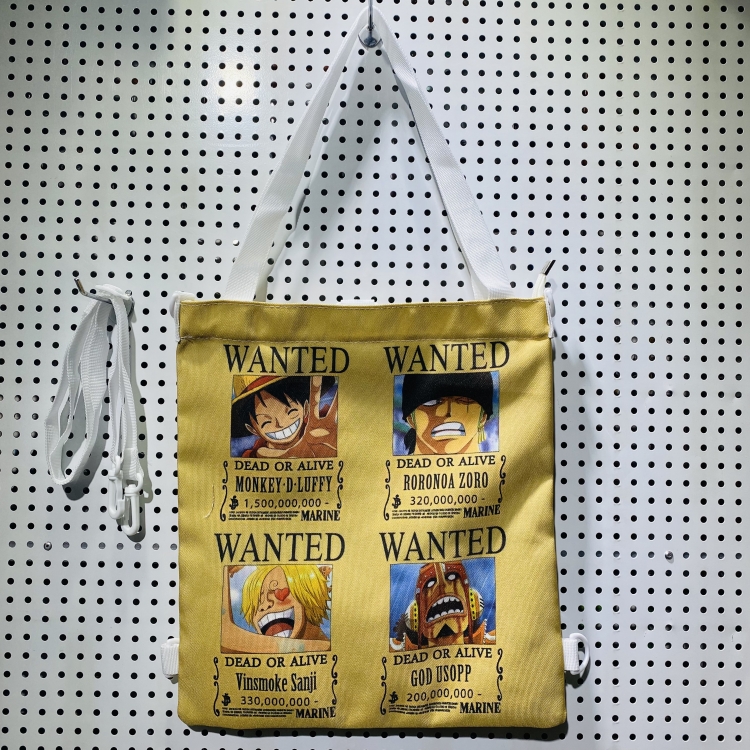 One Piece Double-sided color picture canvas shoulder bag storage bag 33X32cm