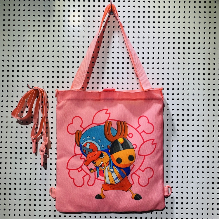 One Piece Double-sided color picture canvas shoulder bag storage bag 33X32cm