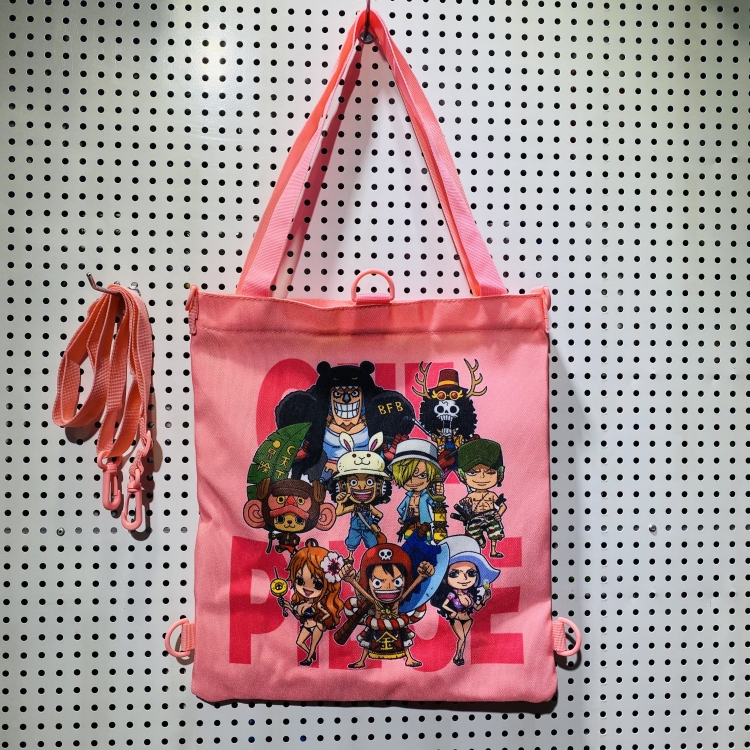 One Piece Double-sided color picture canvas shoulder bag storage bag 33X32cm