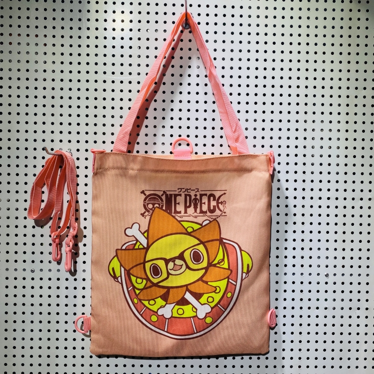 One Piece Double-sided color picture canvas shoulder bag storage bag 33X32cm