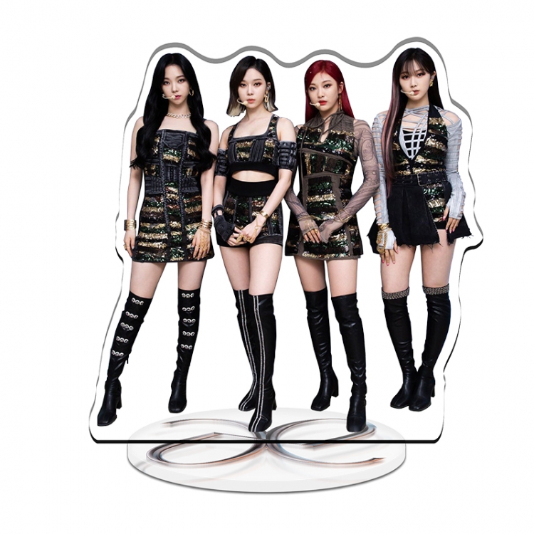 AESPA Korean girl group   acrylic Standing Plates Keychain