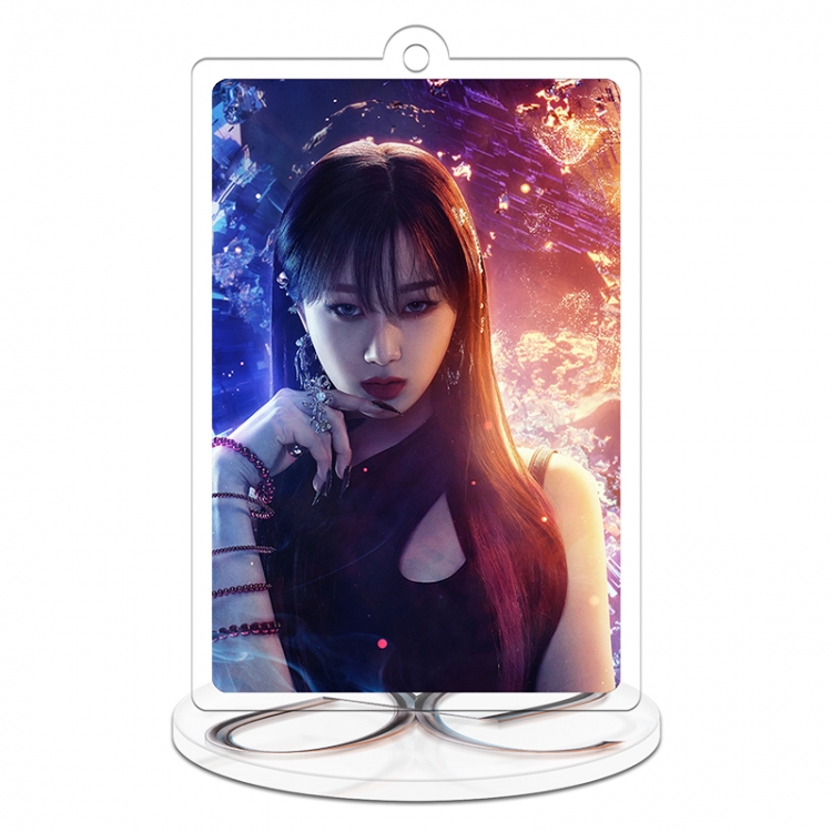 AESPA Korean girl group Acrylic rectangular small Stand Plates keychain pendant