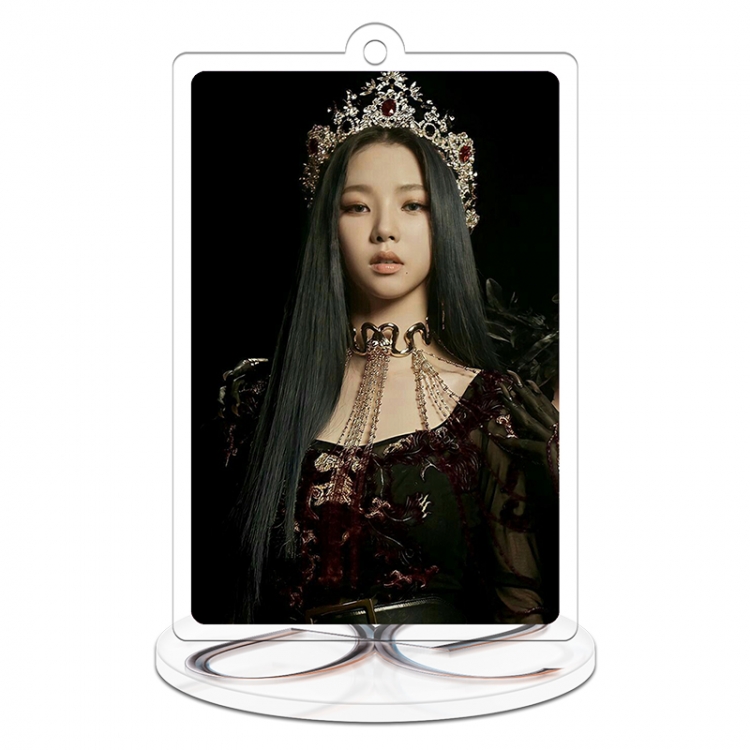 AESPA Korean girl group Acrylic rectangular small Stand Plates keychain pendant 