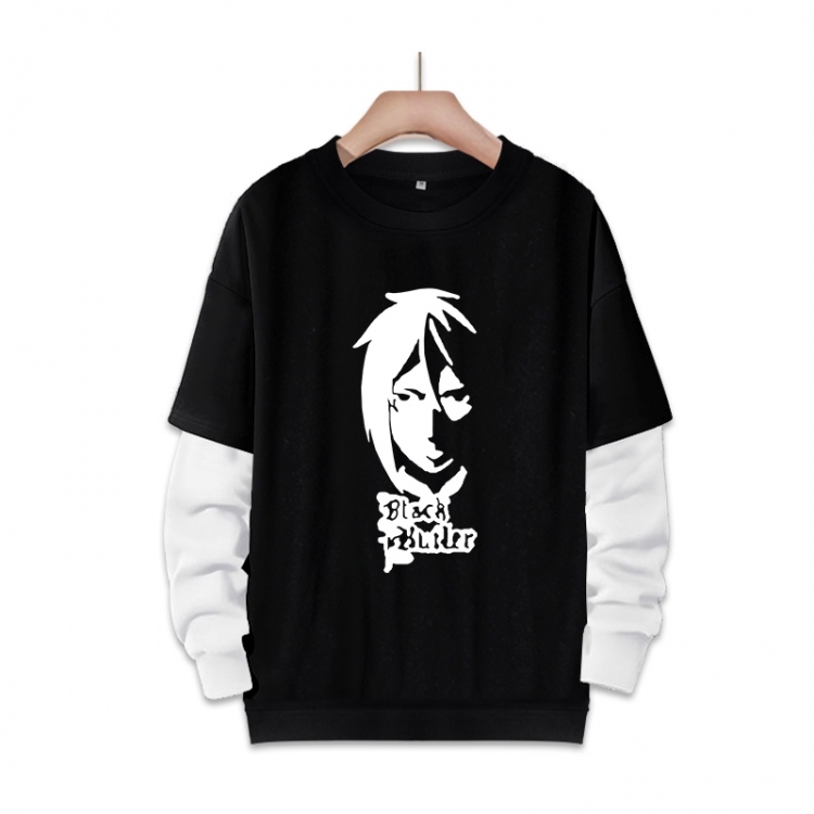 Kuroshitsuji Anime fake two-piece thick hooded sweater from S to 3XL
