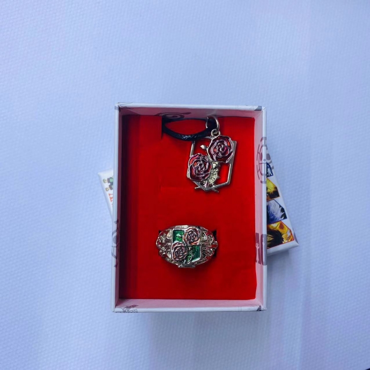 Shingeki no Kyojin Anime Peripheral Stainless Steel Boxed Necklace Pendant Ring  style E