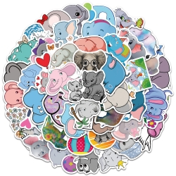 Elephant Doodle stickers Water...