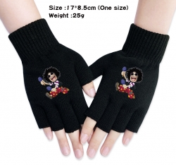One Piece Anime knitted half f...