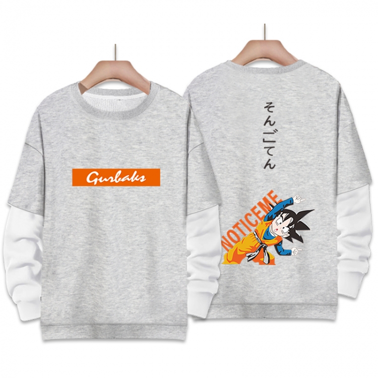 DRAGON BALL Anime fake two-piece thick round neck sweater from S to 3XL