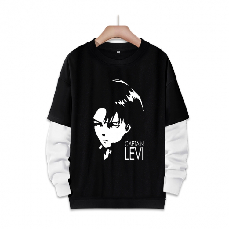 Shingeki no Kyojin Anime fake two-piece thick round neck sweater from S to 3XL