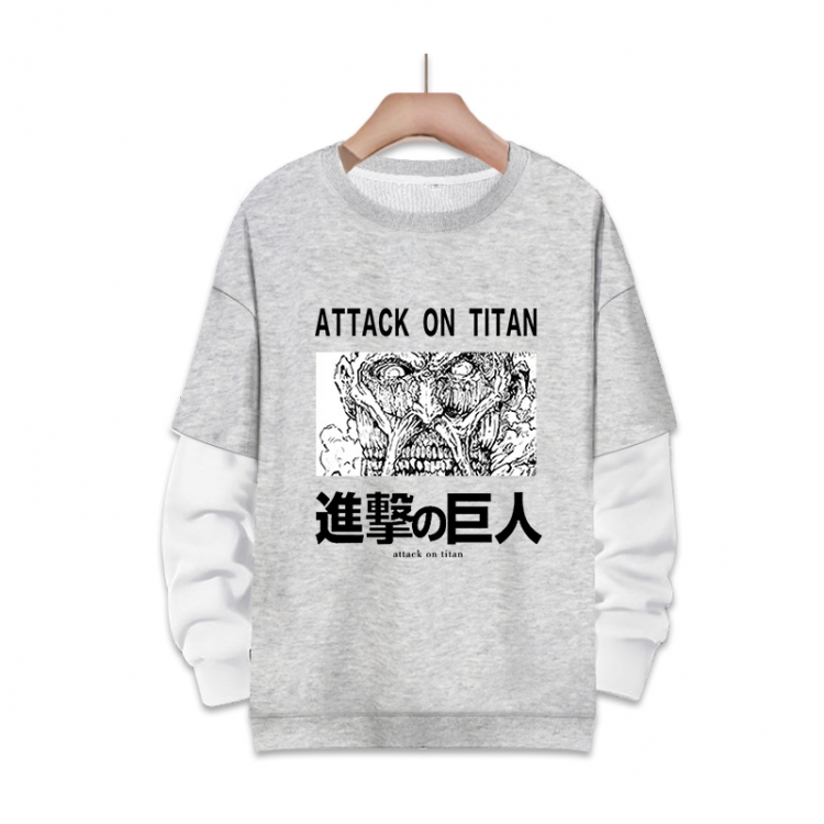 Shingeki no Kyojin Anime fake two-piece thick round neck sweater from S to 3XL