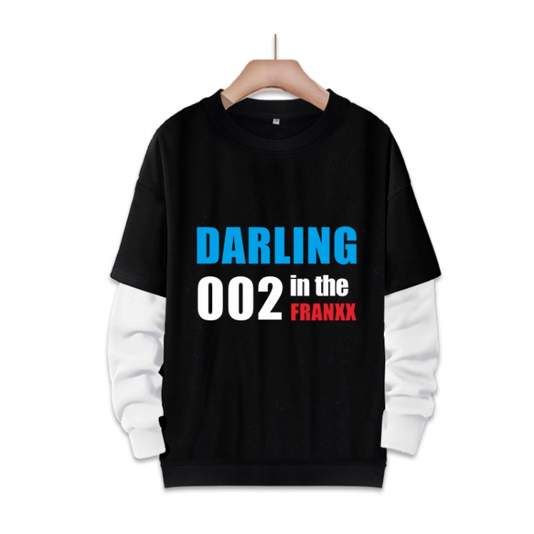 DARLING in the FRANXX  Anime fake two-piece thick round neck sweater from S to 3XL