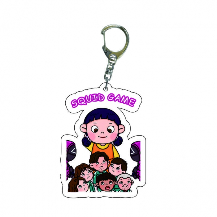 Squid game Anime acrylic Key Chain  price for 5 pcs 7963