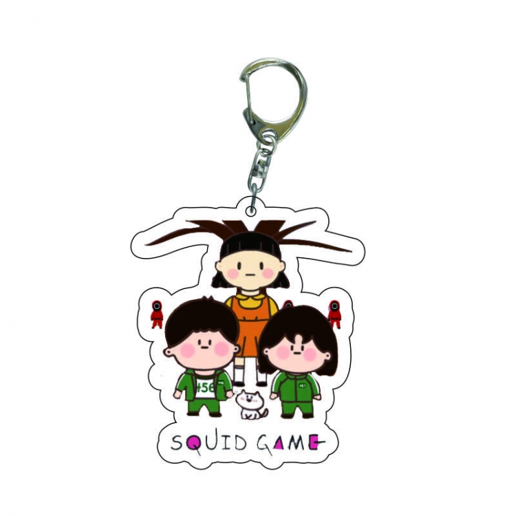 Squid game Anime acrylic Key Chain  price for 5 pcs  7979