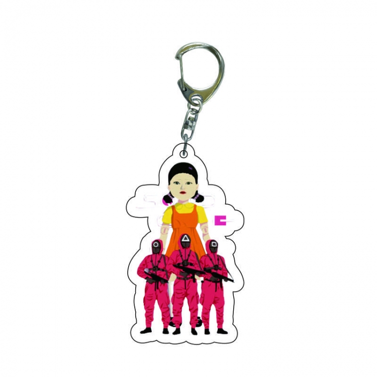 Squid game Anime acrylic Key Chain  price for 5 pcs  7973