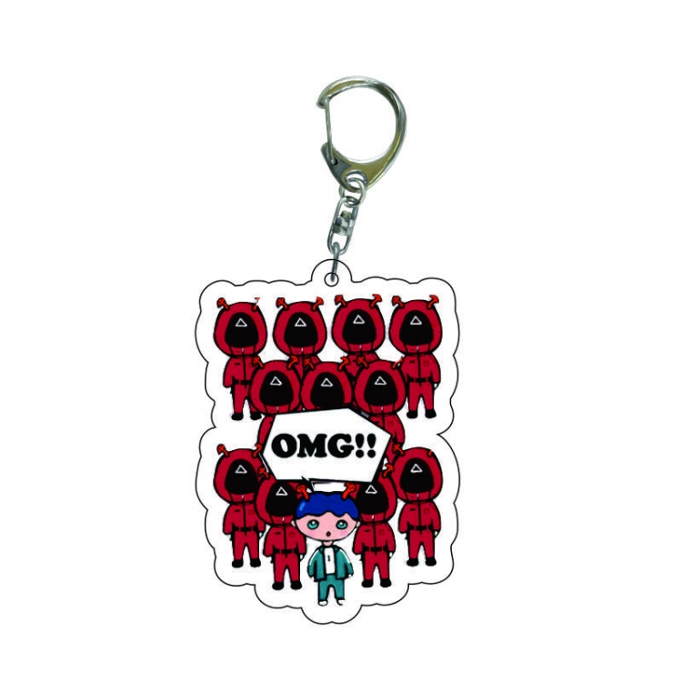 Squid game Anime acrylic Key Chain  price for 5 pcs 7962