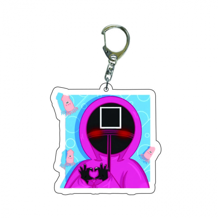 Squid game Anime acrylic Key Chain  price for 5 pcs 7958