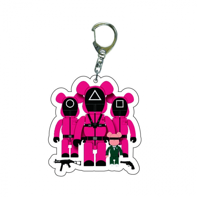 Squid game Anime acrylic Key Chain  price for 5 pcs  7955