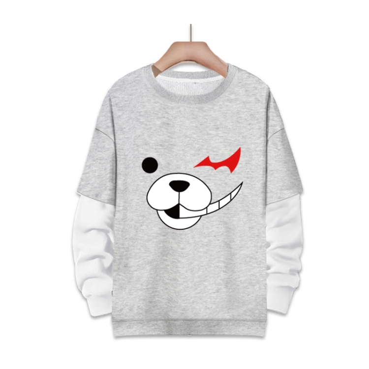 Dangan-Ronpa Anime fake two-piece thick round neck sweater from S to 3XL