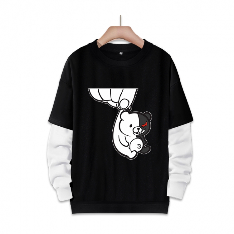 Dangan-Ronpa Anime fake two-piece thick round neck sweater from S to 3XL