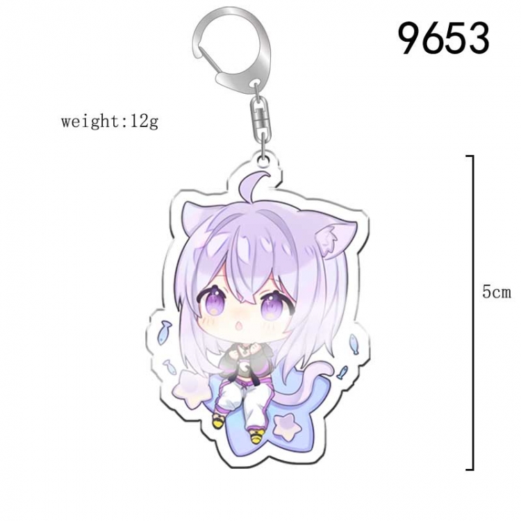 Virtual anchor Anime acrylic Key Chain  price for 5 pcs 9653