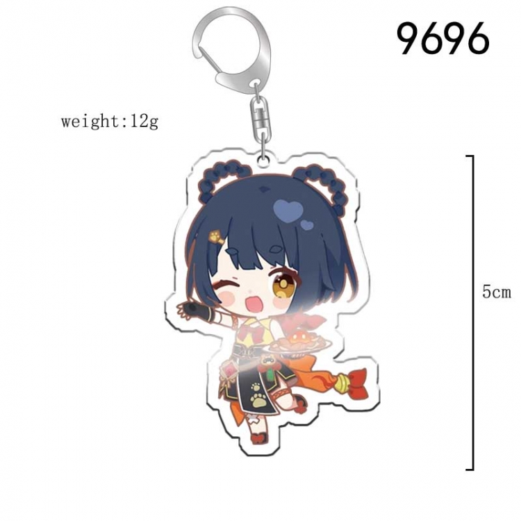 Genshin Impact Anime acrylic Key Chain  price for 5 pcs 9696