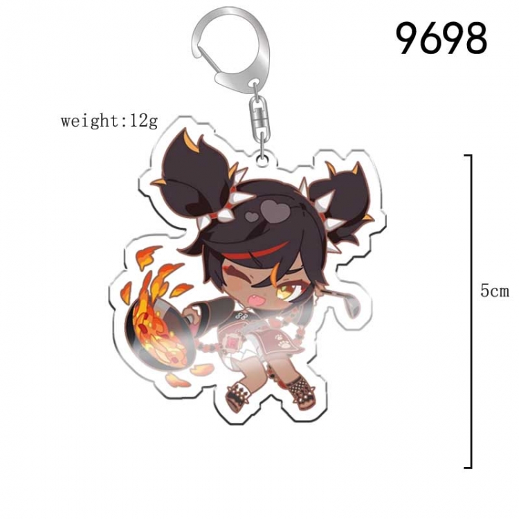 Genshin Impact Anime acrylic Key Chain  price for 5 pcs 9698